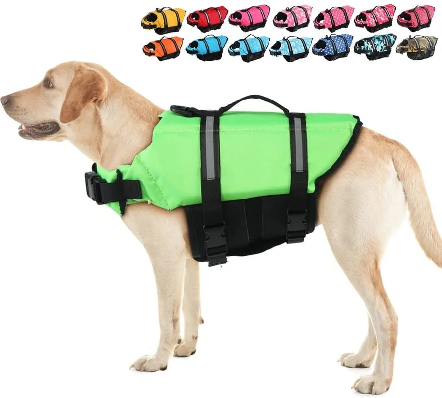 Dog Life Jacket - Giubbotto di Salvataggio Regolabile per Cani,