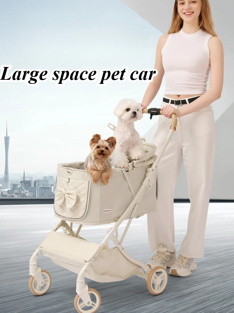 Pet Stroller Carrier - Passeggino per cuccioli da esterno Passeggino