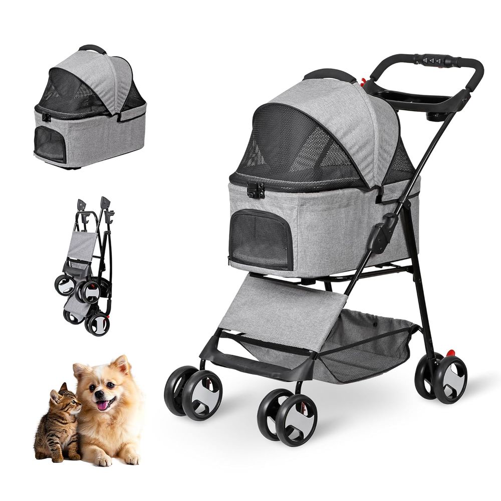 Pet Stroller Carrier - Passeggino per Animali Domestici a 4