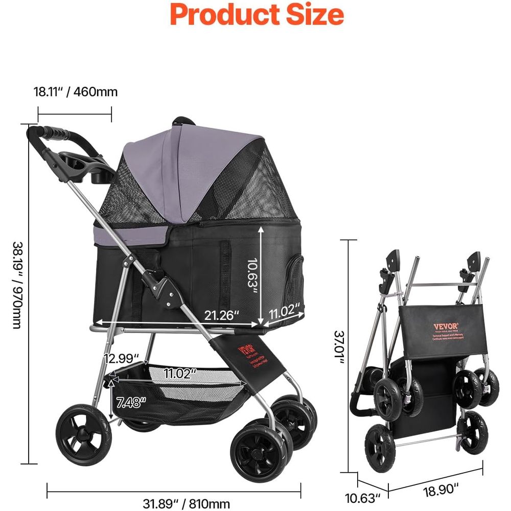 Passeggino per animali domesti - Pet Stroller Carrier recensione e prezzo