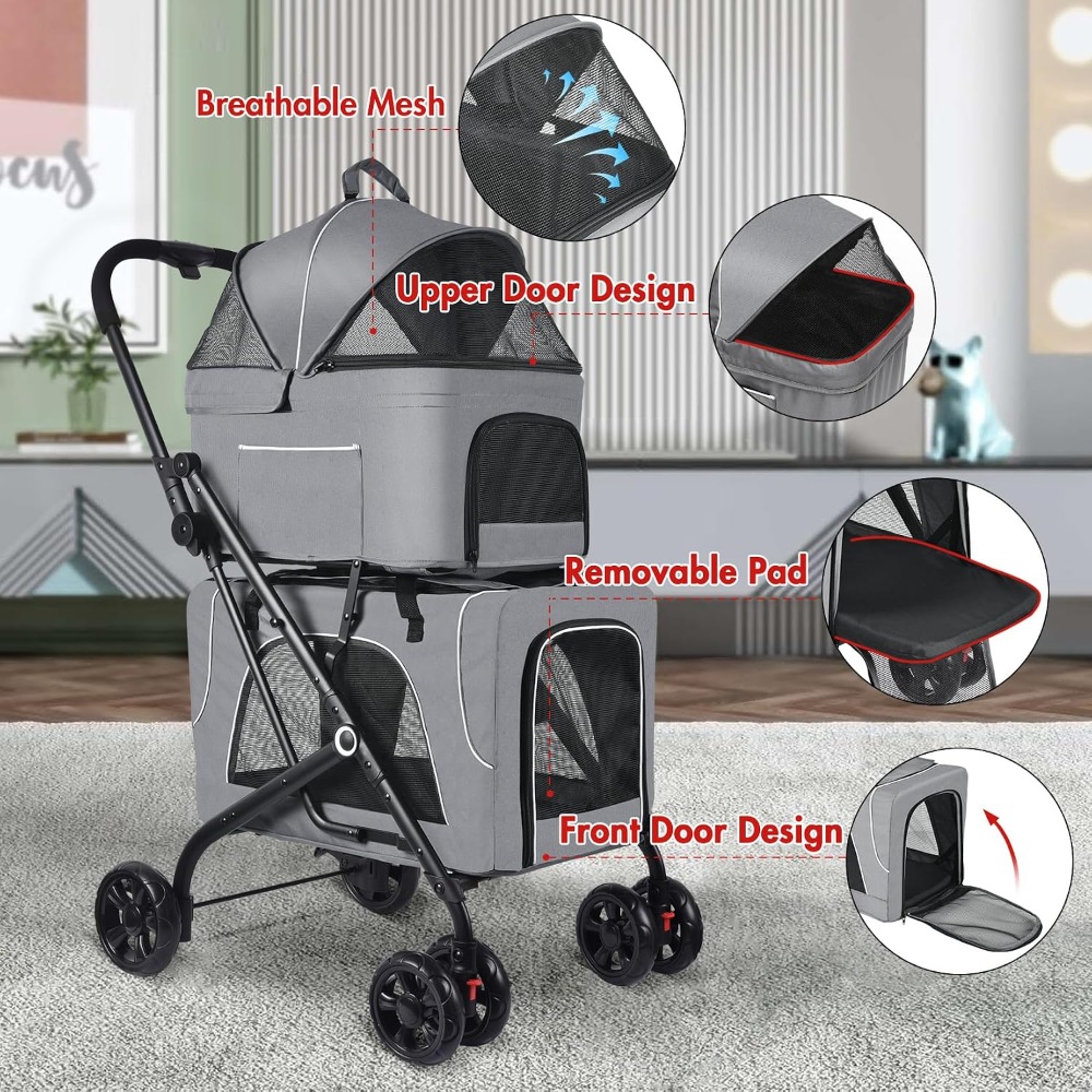 Passeggino Doppio per Animali  - Pet Stroller Carrier recensione e prezzo